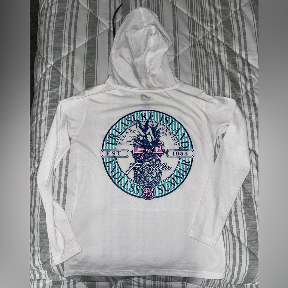 NWOT! White Graphic Hoodie